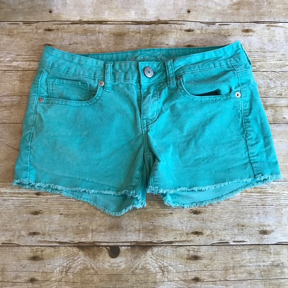 American Eagle Outfitters Pants - American Eagle teal/mint corduroy shorts. Size 2